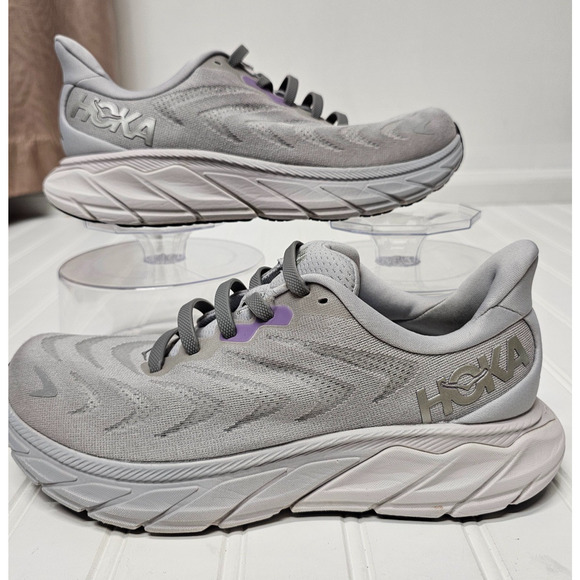 HOKA one one Shoes Womens 7.5D Arahi Athletic low sneakers gray and purple - Picture 1 of 9